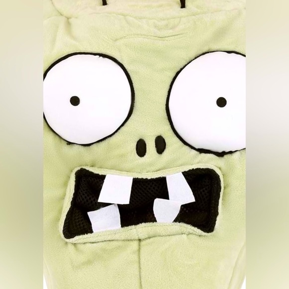 Plants Vs Zombies Large 15” Plush Foam Zombie Halloween Mask Costume - Picture 5 of 16